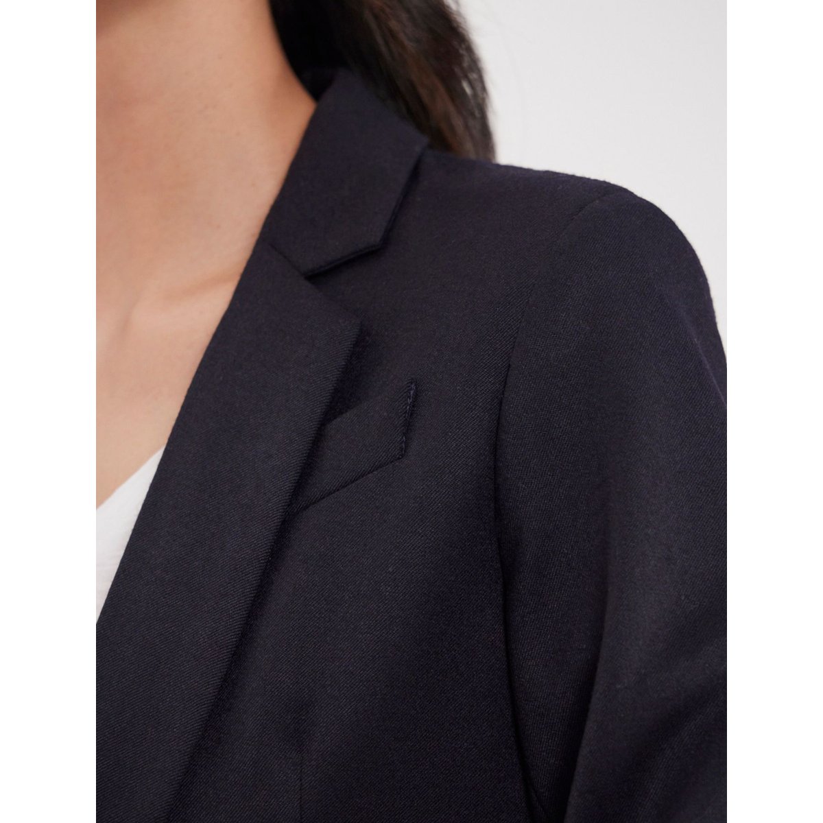 Veste Nicoletta en laine bleu marine blue dark, INES DE LA FRESSANGE PARIS