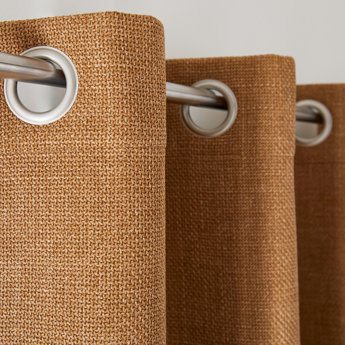Montego Thermal Fleece Curtain with Woven Effect bronze, LA REDOUTE INTERIEURS