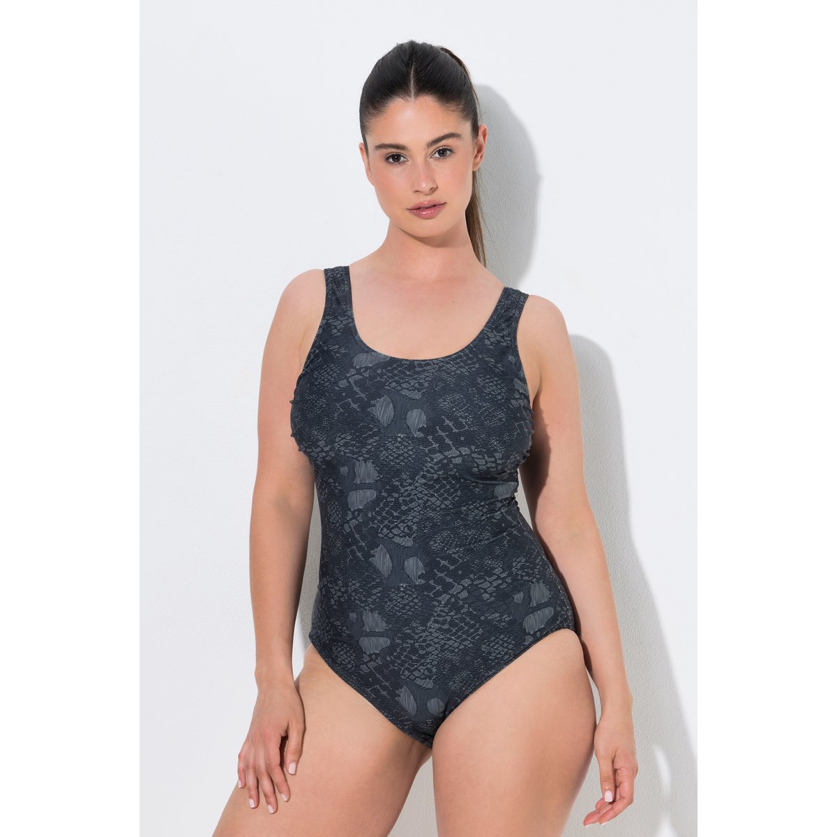 Maillot de bain motif peau de serpent noir, ULLA POPKEN