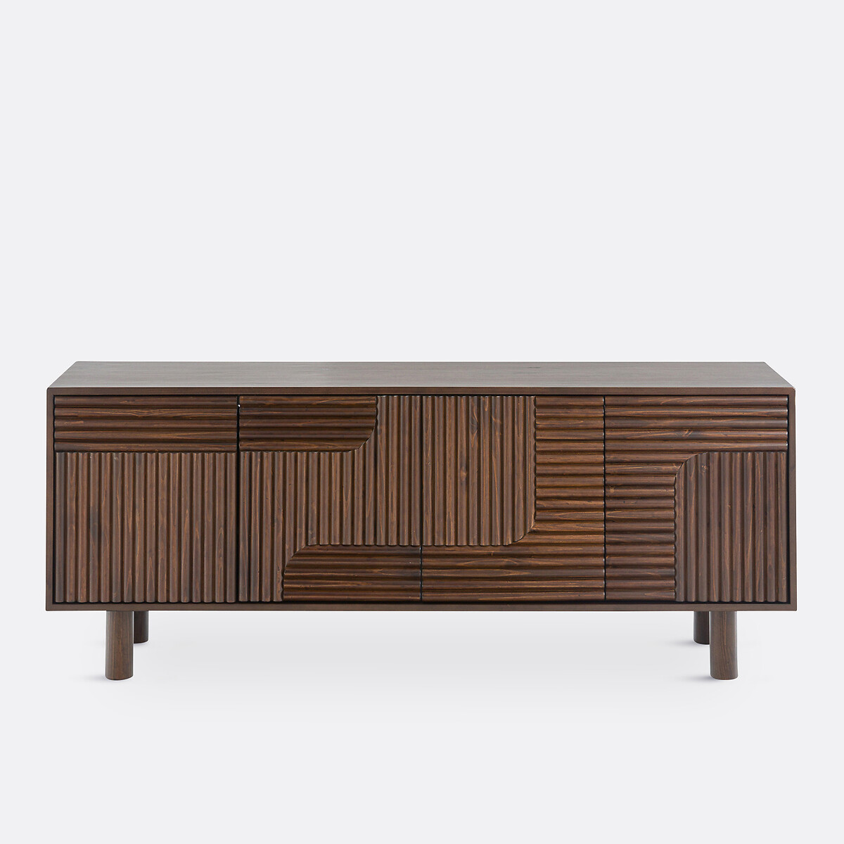 Sideboard Sevan mit 4 Türen, Kiefer massiv dunkles holz, LA REDOUTE INTERIEURS