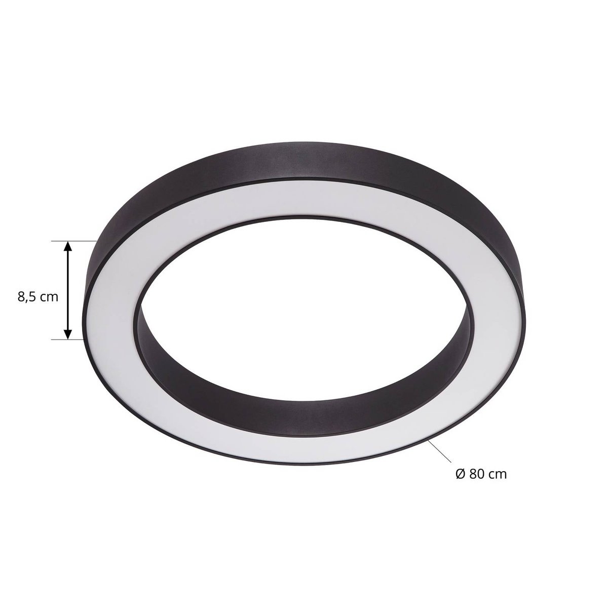 Plafonnier en aluminium moderneLED, Sharelyn noir, ARCCHIO