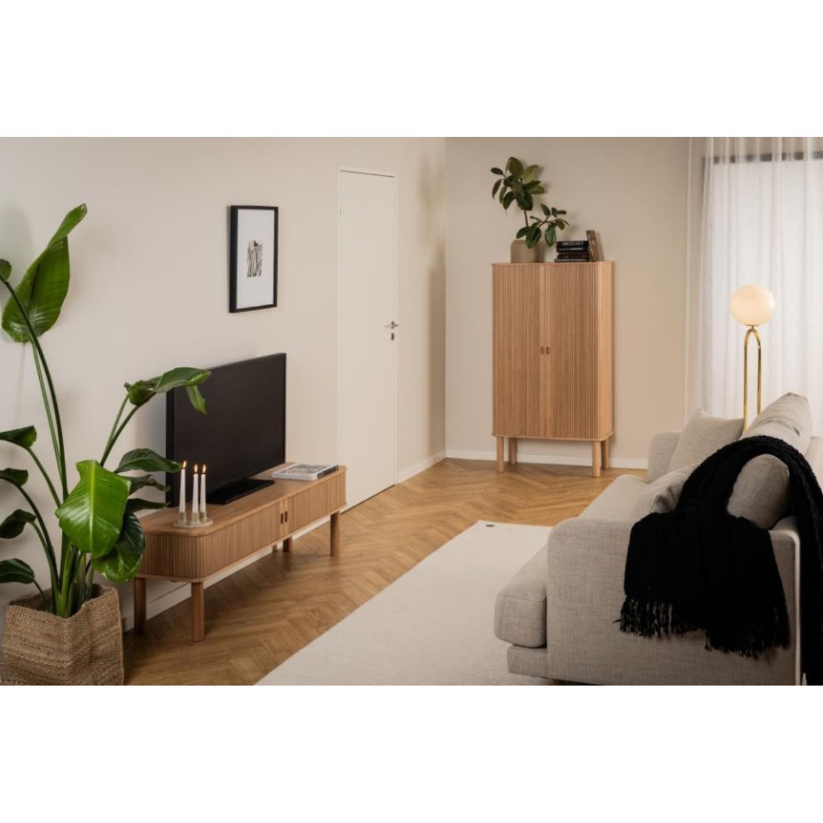 Buffet haut en chêne 2 portes L80 - GAYNEL bois clair, HELLIN, DEPUIS 1862