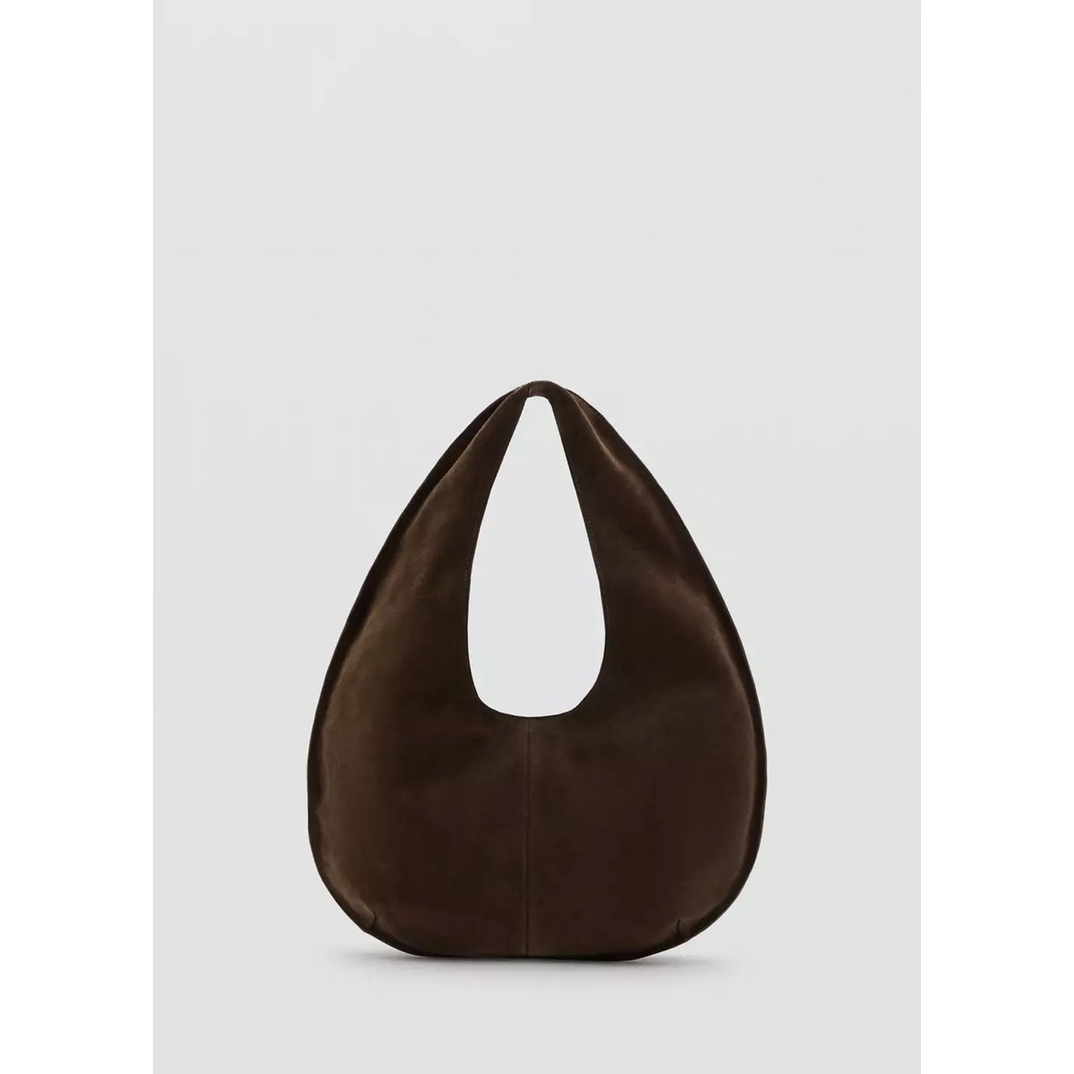 Petit sac en croûte de cuir chocolat, MANGO