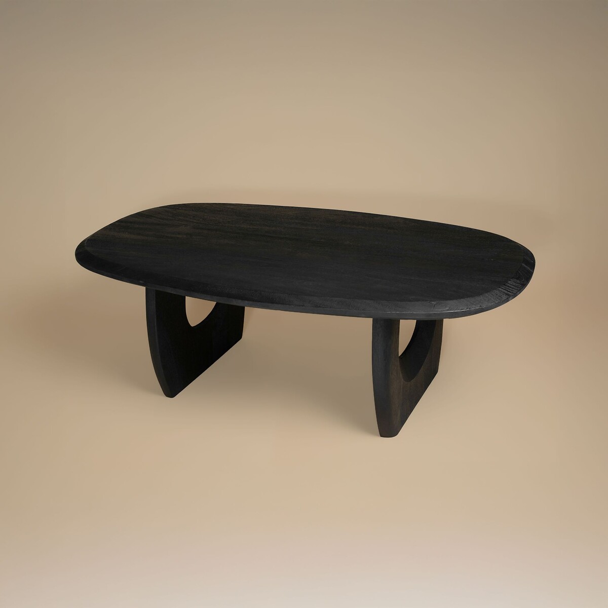 Shou Oval Mango Wood Coffee Table black, ÉDITÉ