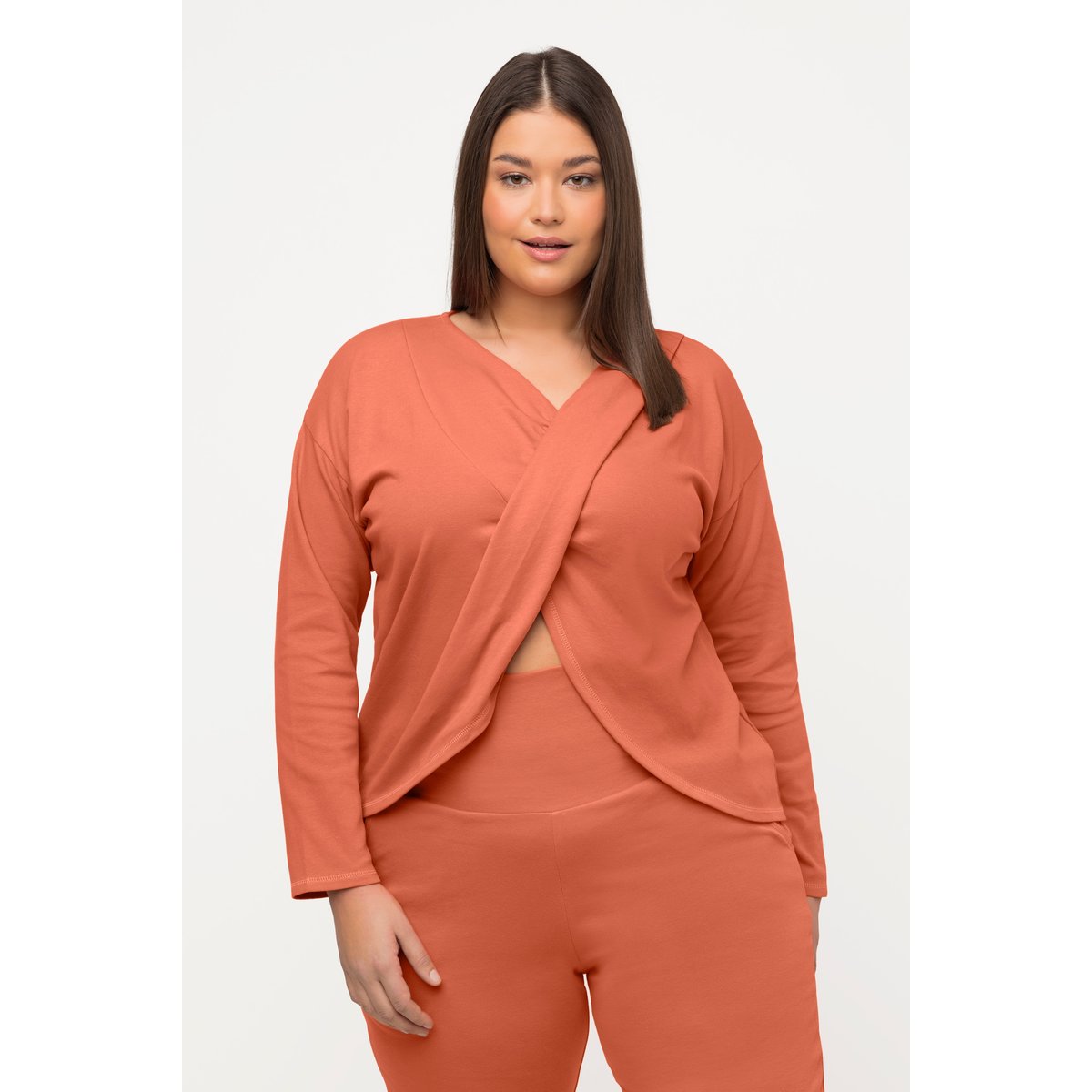 T-shirt de yoga drapé corail, ULLA POPKEN