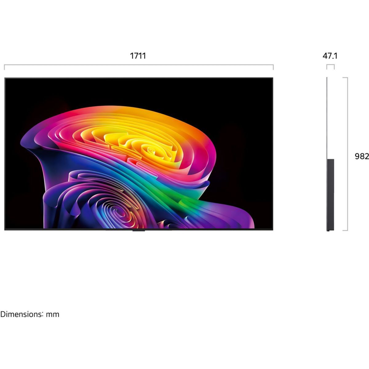 TV OLED 77C6 (2026) 77" (195 cm) couleur unique, LG
