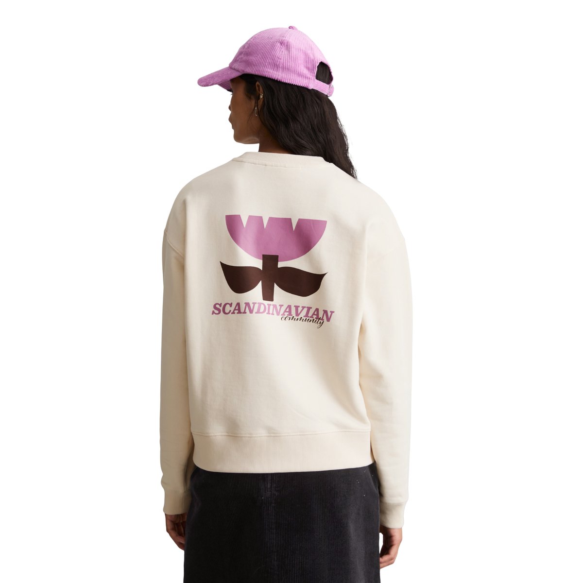 Sweat-shirt ample en coton bio tout doux blanc, MARC O’POLO DENIM