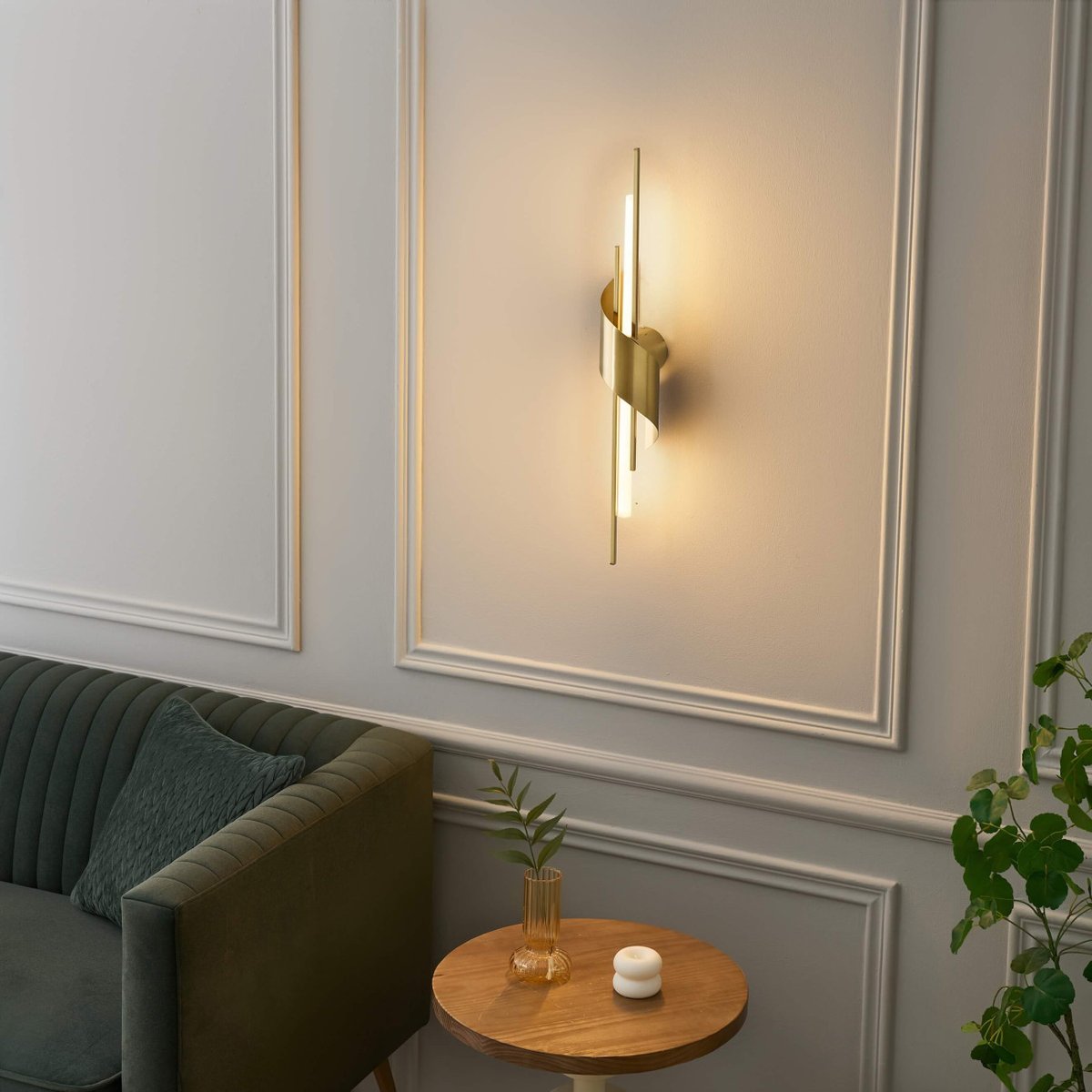 Applique LED dorée longiligne - ZÉNAÏA doré, KOSILUM