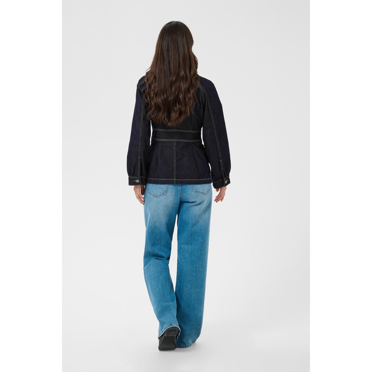 Chemise en jean bleu dark blue unwashed denim, KAFFE