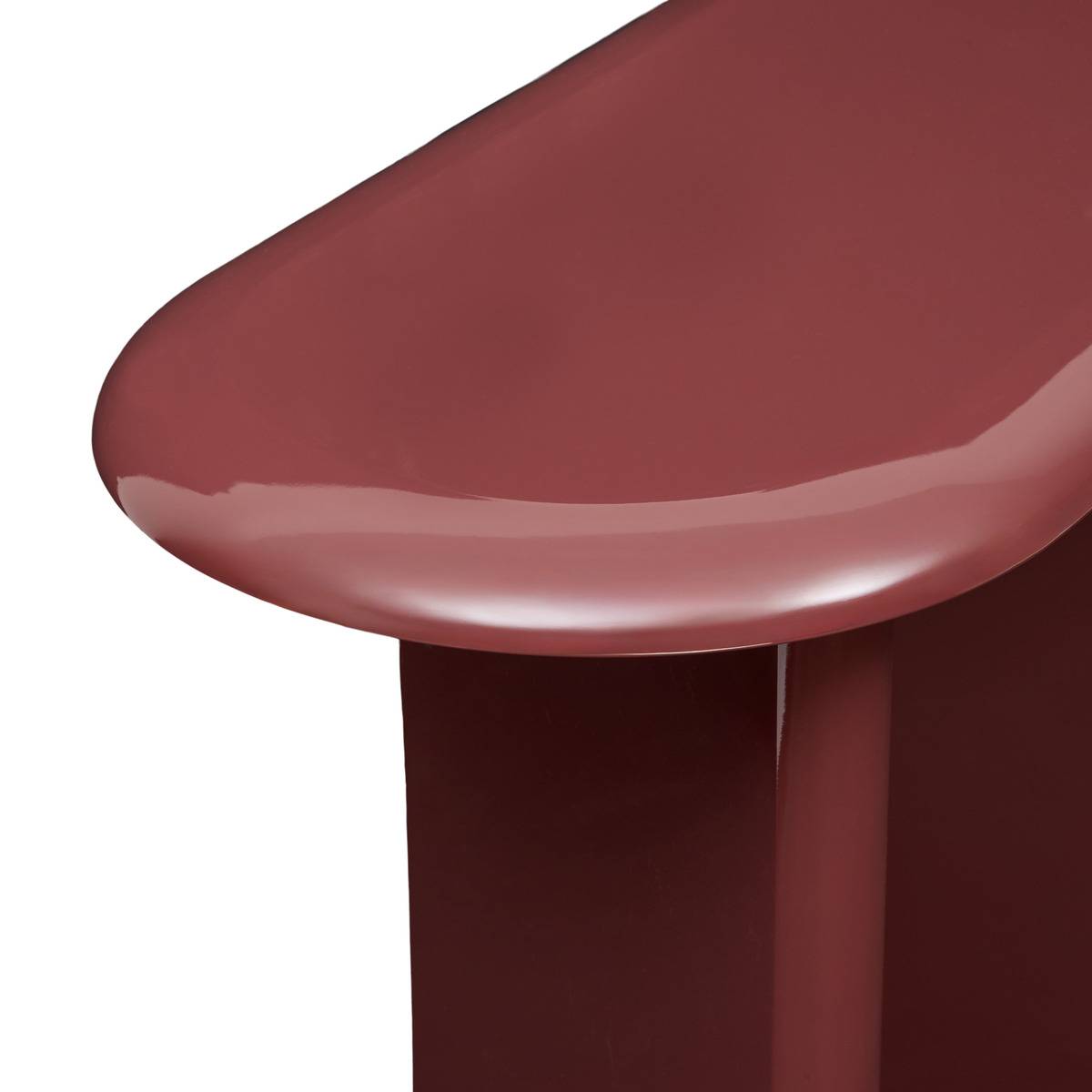 Console ovale finition glossy DOUGLAS bordeaux, ATMOSPHERA