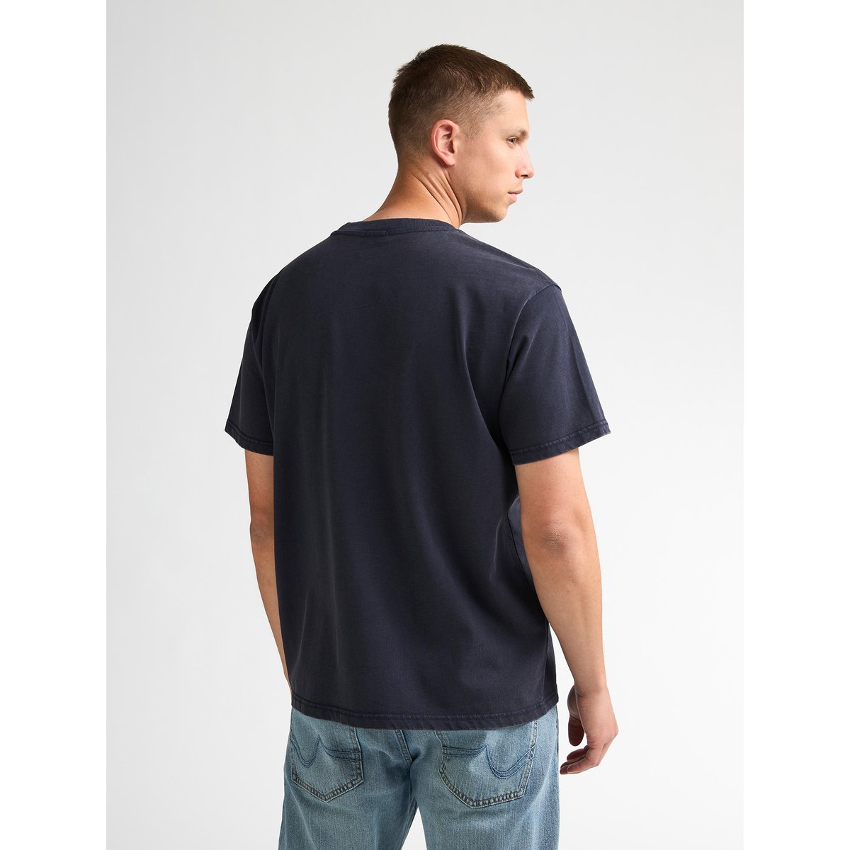 T-shirt en coton avec poche poitrine vaughn bleu royal navy, PETROL INDUSTRIES