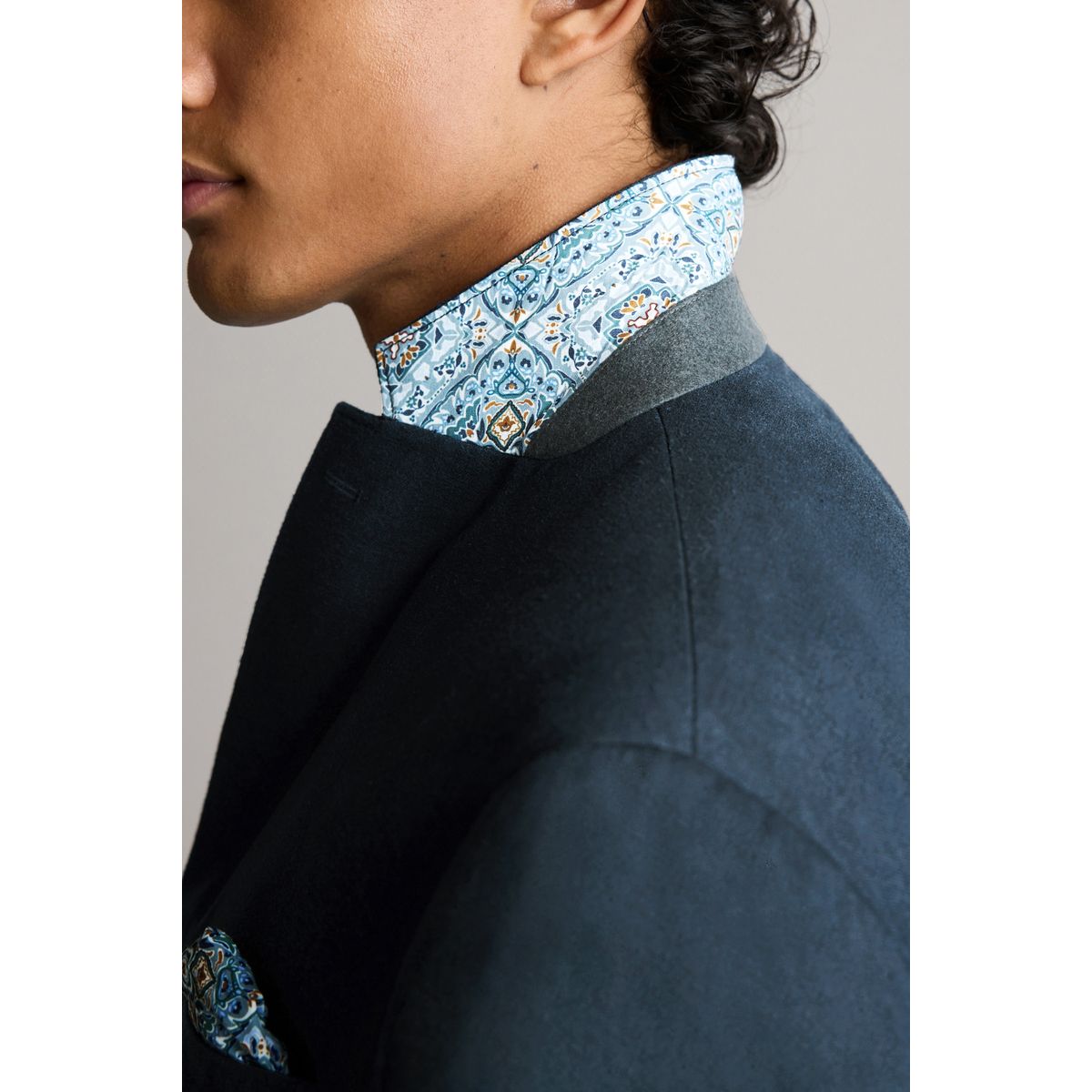 Blazer en lin bleu marine, NEXT