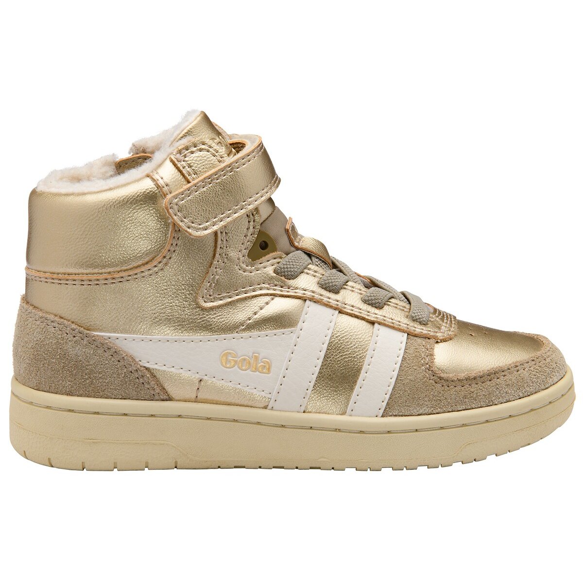 Baskets montantes, TALON GLIMMER or/blanc, GOLA