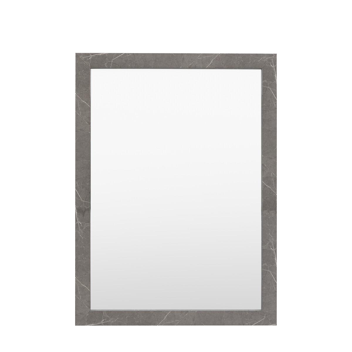 57x77cm Romana Rectangle Mirror in Marbled Grey white, ÉDITÉ