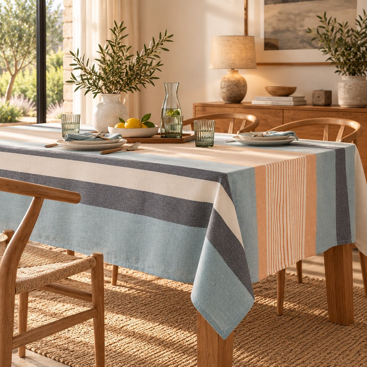 Nappe recyclée Caresse Discrète azur, EDEN