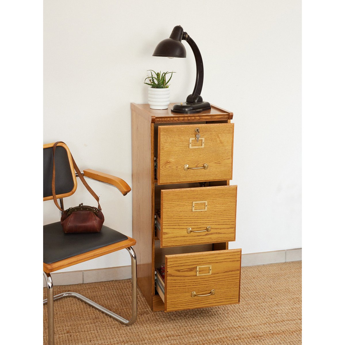 Classeur en bois Fernand N°489 - Bon état bois clair, DEBONGOUT