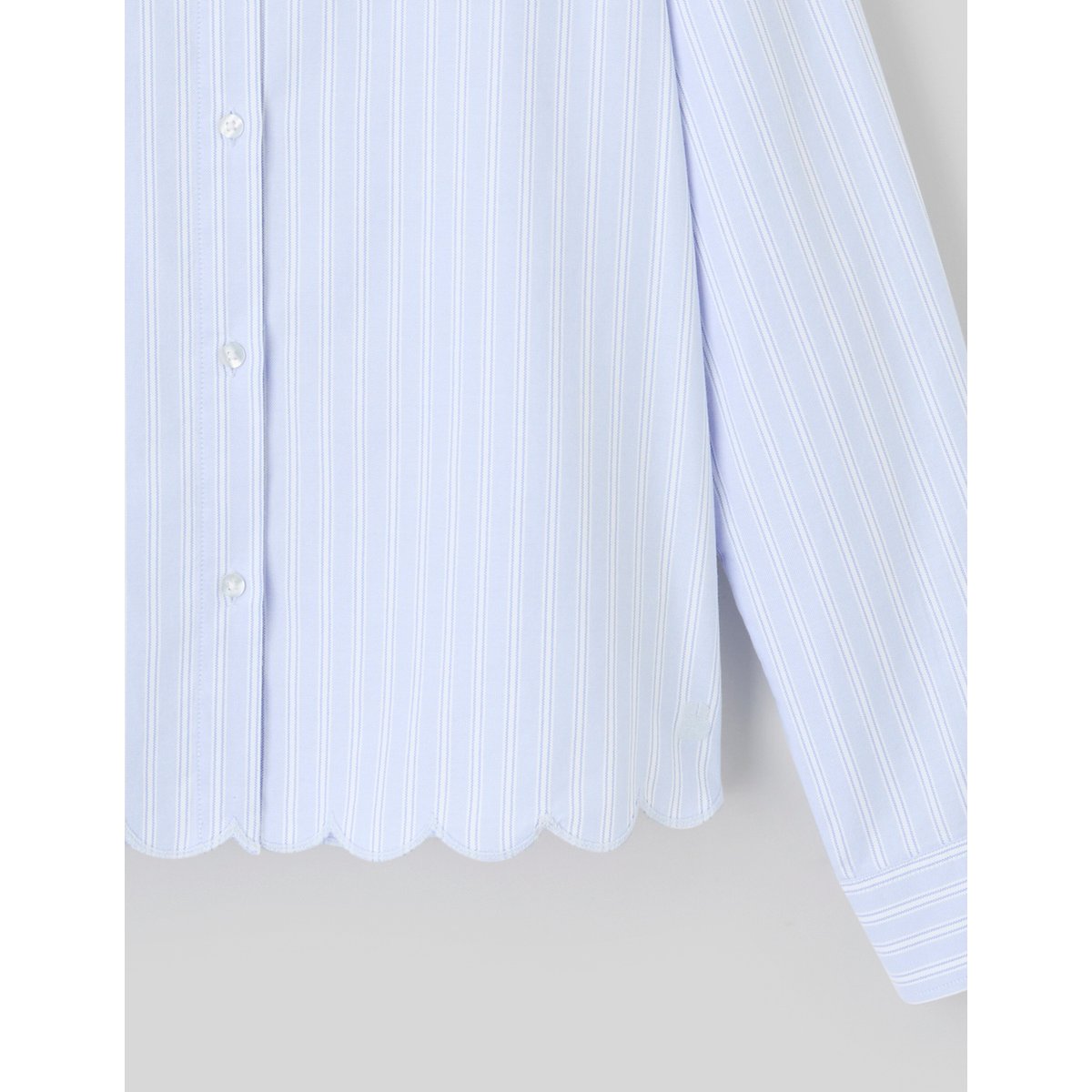 Chemise rayée festonnée lila, BZB