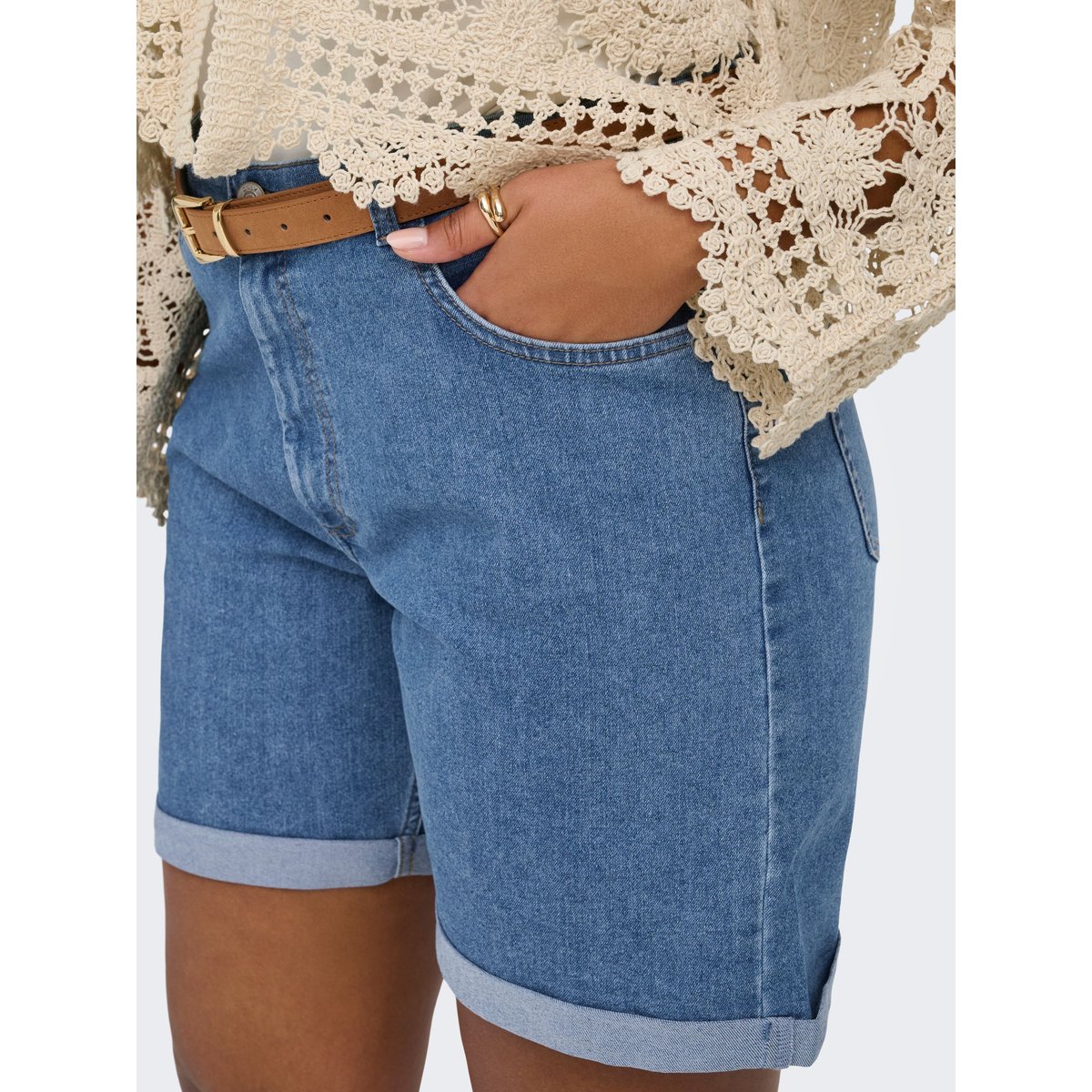 Jean Coupe Droite medium blue denim, ONLY CARMAKOMA