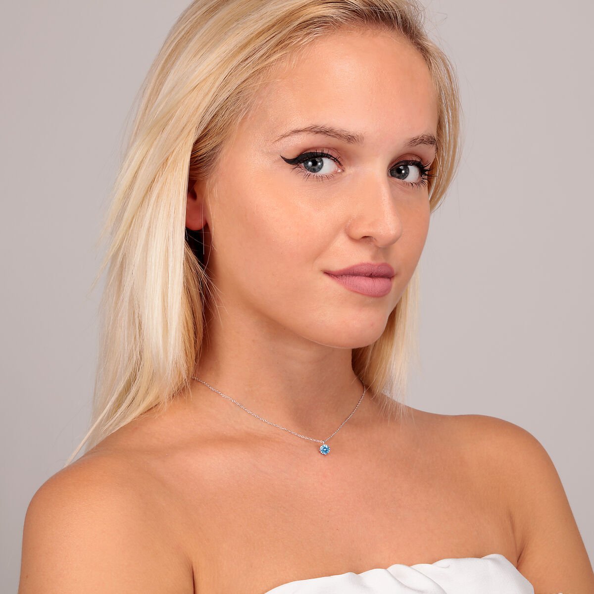 Collier en argent 925 AURORA bleu clair, BLUESPIRIT