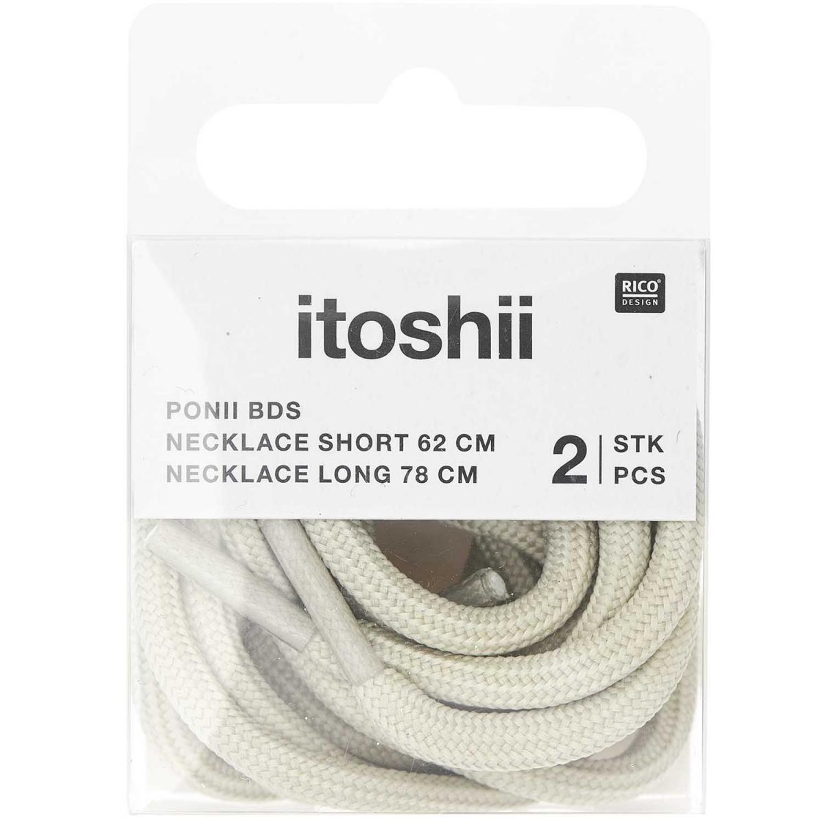Itoshii pack 2 cordons 2 tailles gris couleur unique, RICO DESIGN