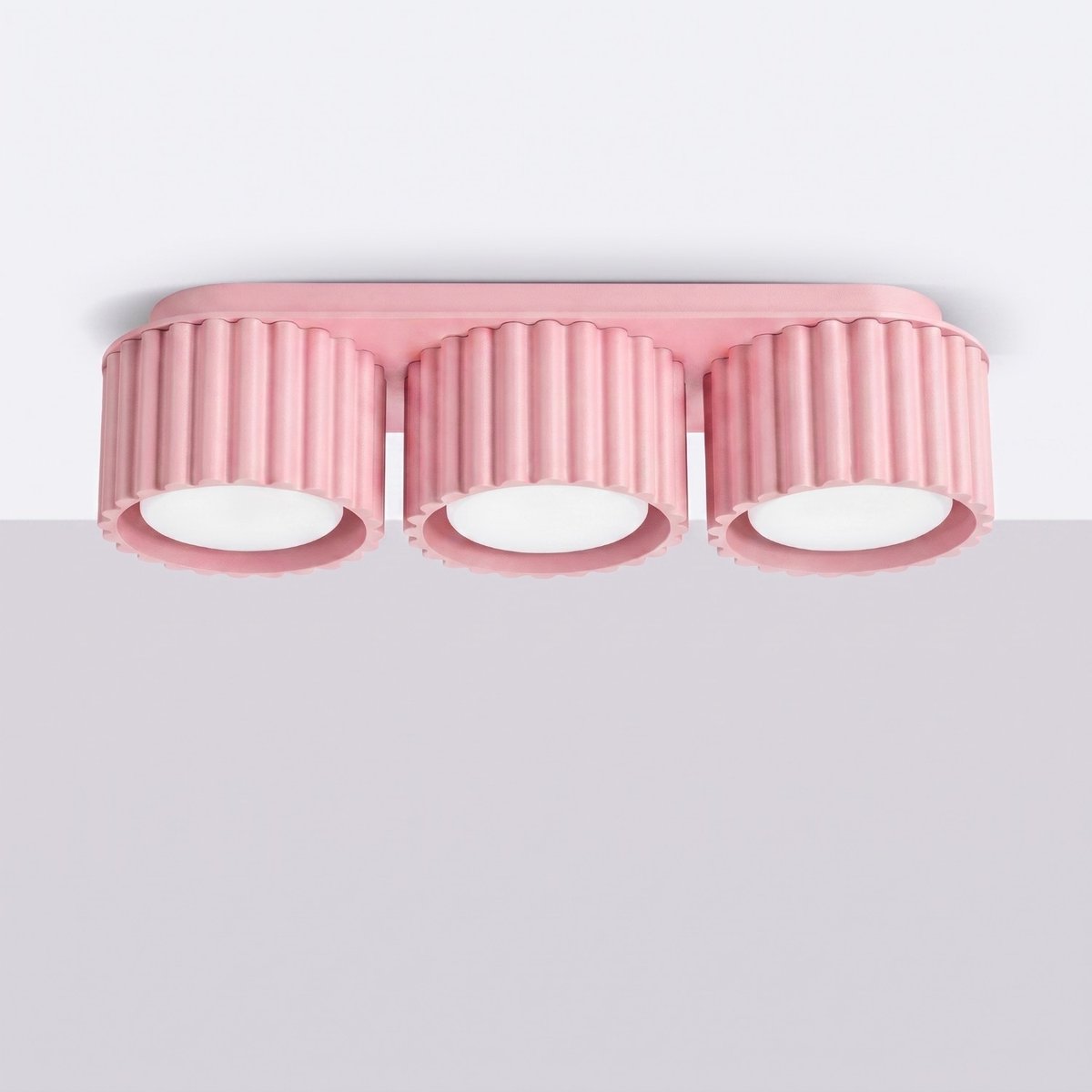 Plafonnier Aluminium Rose Gx53 3 AURA rose, EDEN