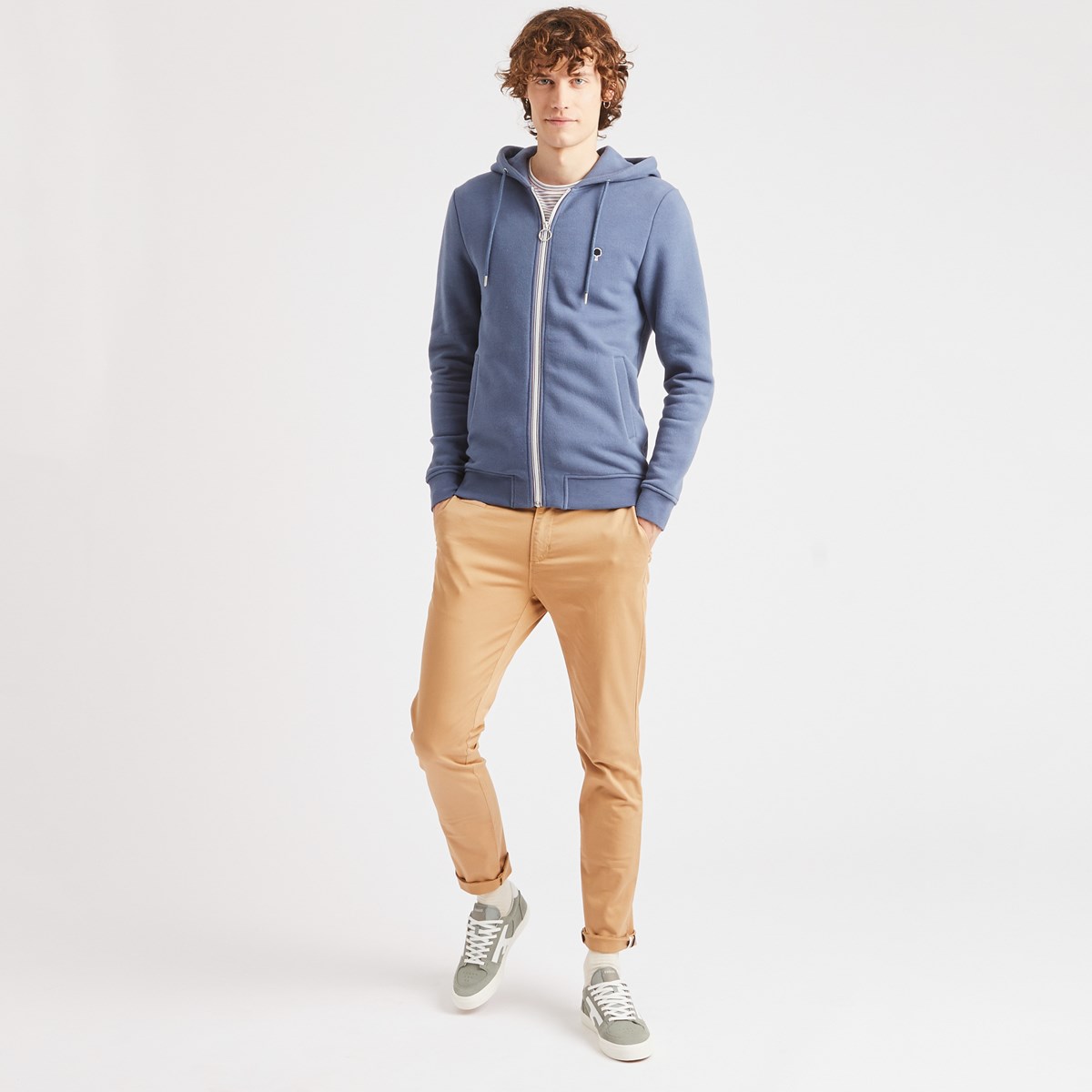 Sweat coton MESNIL bleu marine, FAGUO