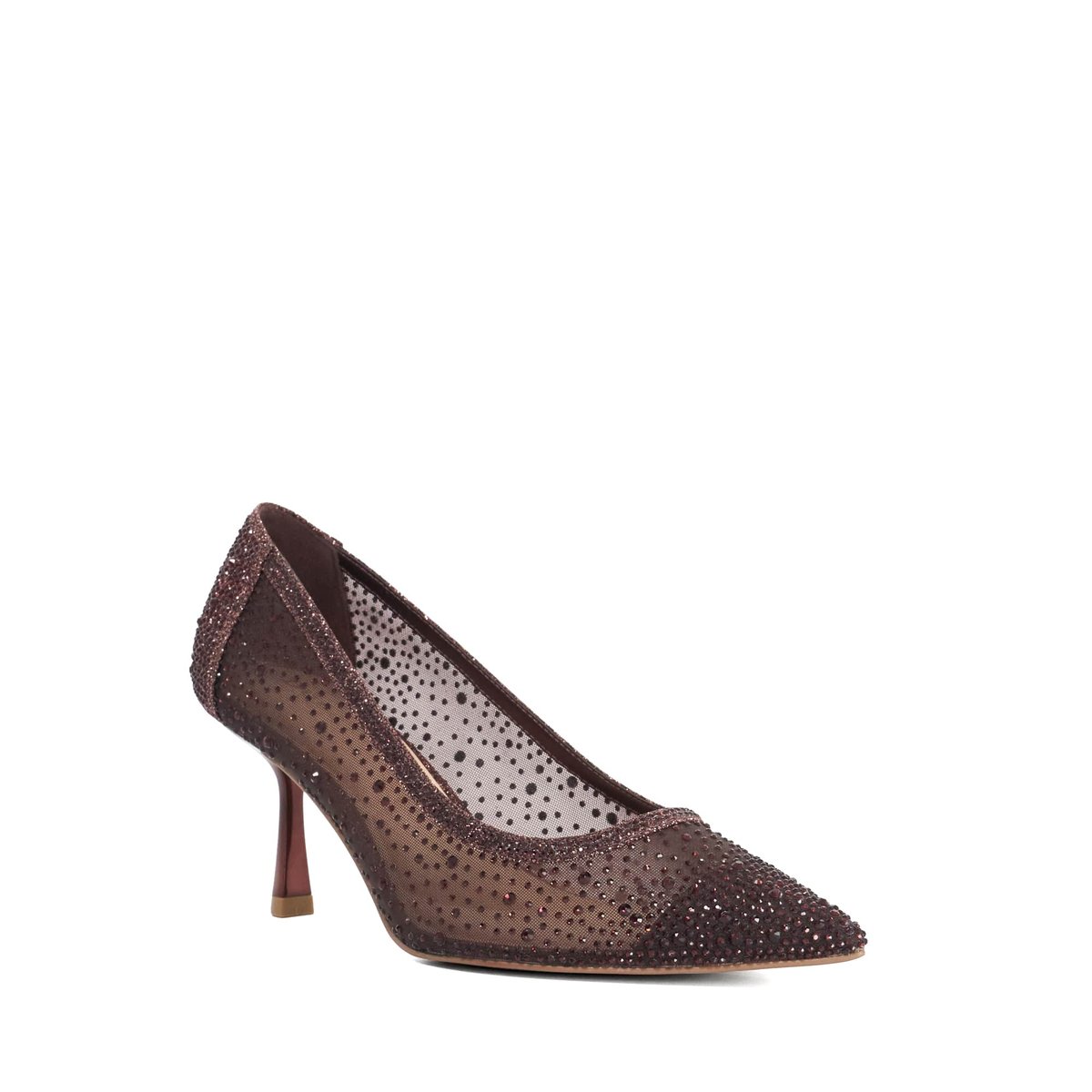 Escarpins ornés de résille - BRIVELLE burgundy-synthetic, DUNE LONDON