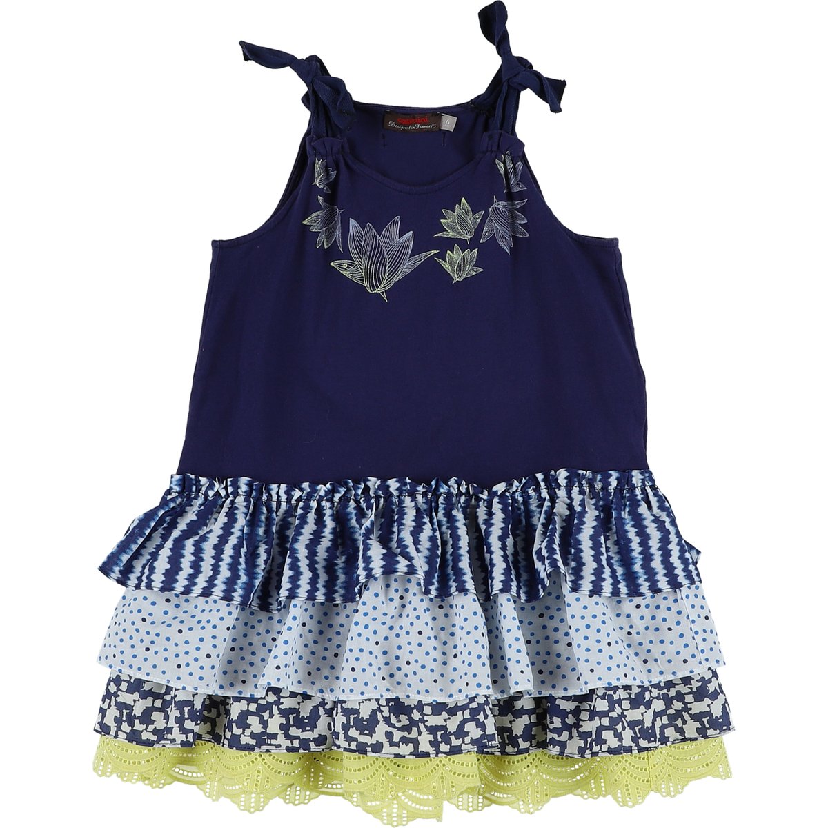 Robe - Très bon état blanc;bleu;jaune, CATIMINI