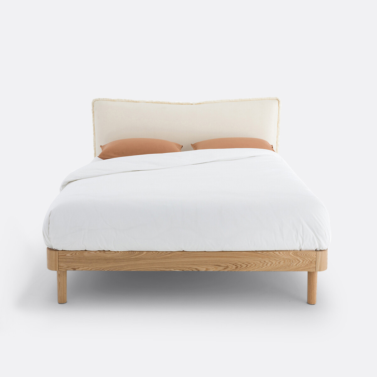 Bett Amedi mit Kopfteil und Lattenrost natur, LA REDOUTE INTERIEURS