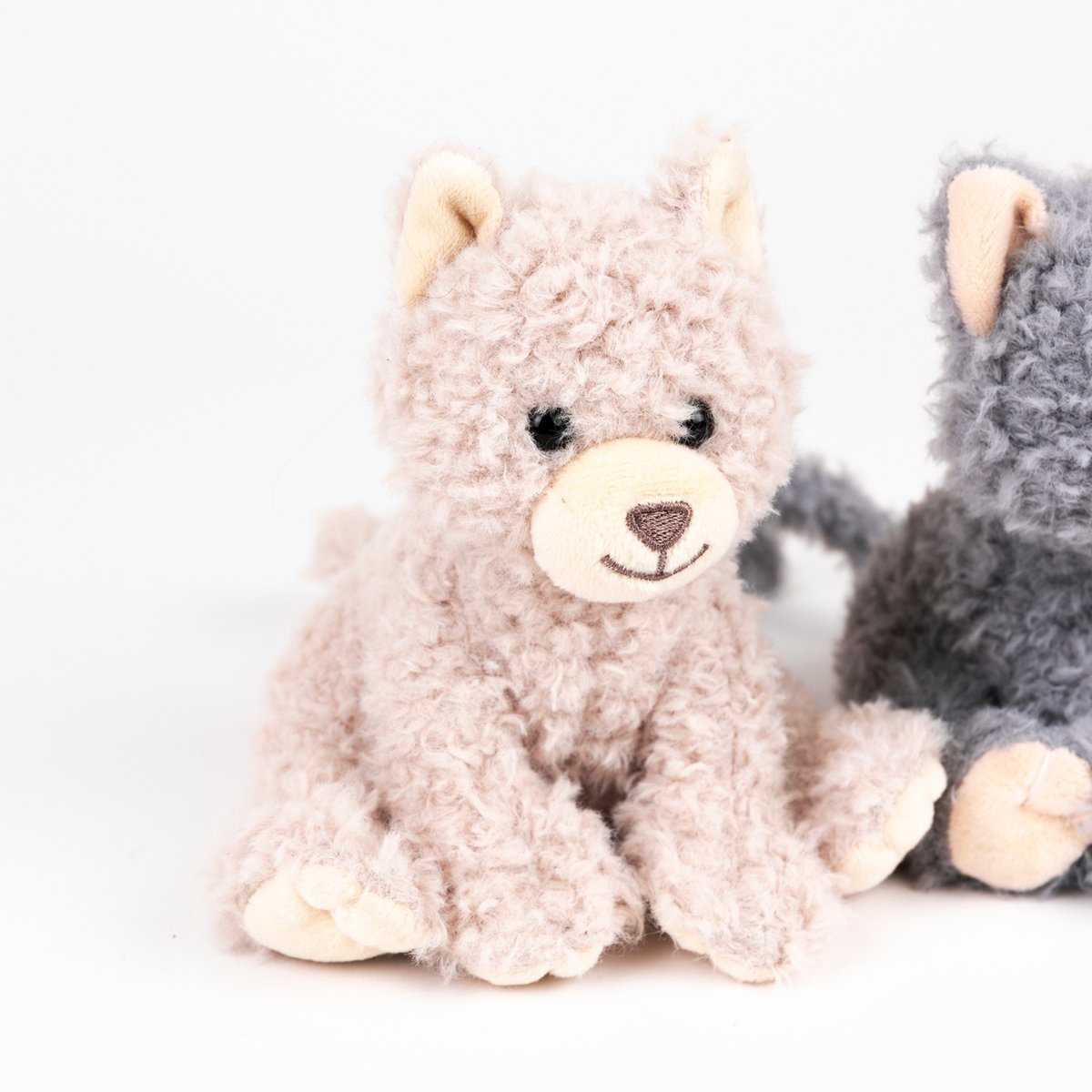 Duo peluches chats Romy 15 cm beige et gris, EGMONT TOYS