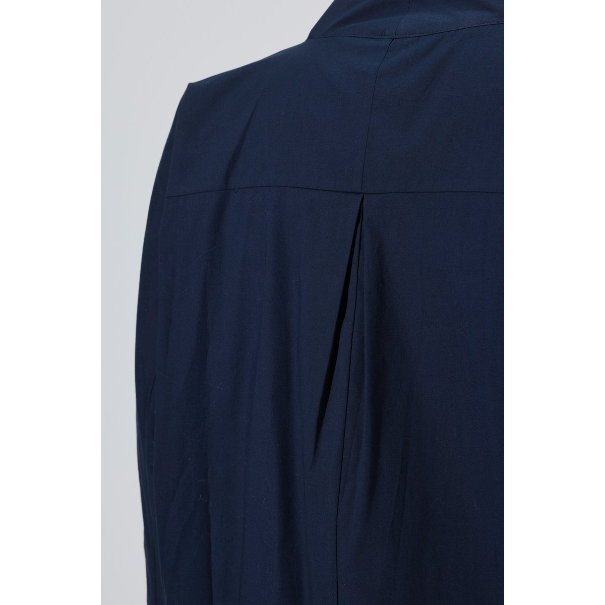 Blouse en coton bio, coutures fantaisie marine, ULLA POPKEN