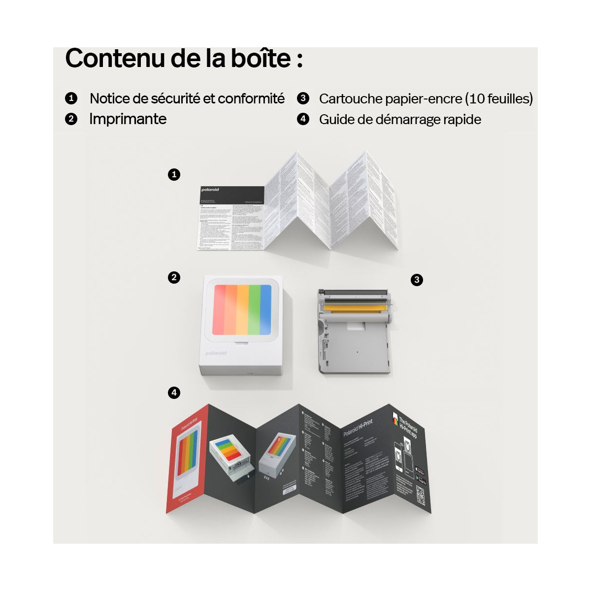 Imprimante photo portable Polaroid Hi Print 3x3 Pocket Photo Print couleur unique, POLAROID