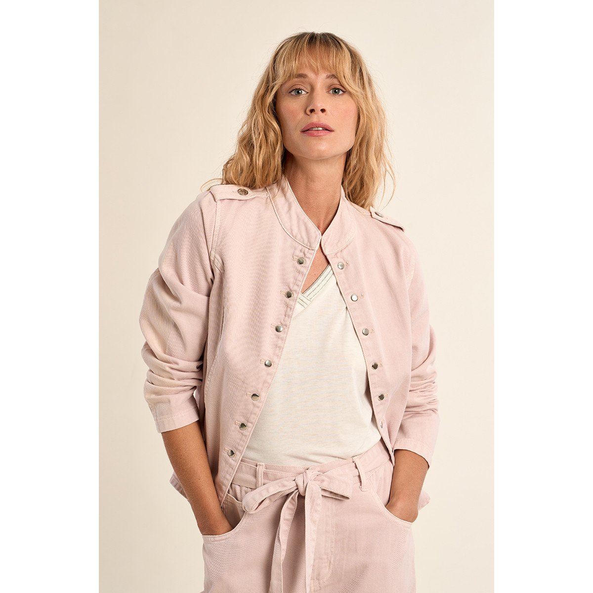 Veste en denim, officier rose, MOLLY BRACKEN