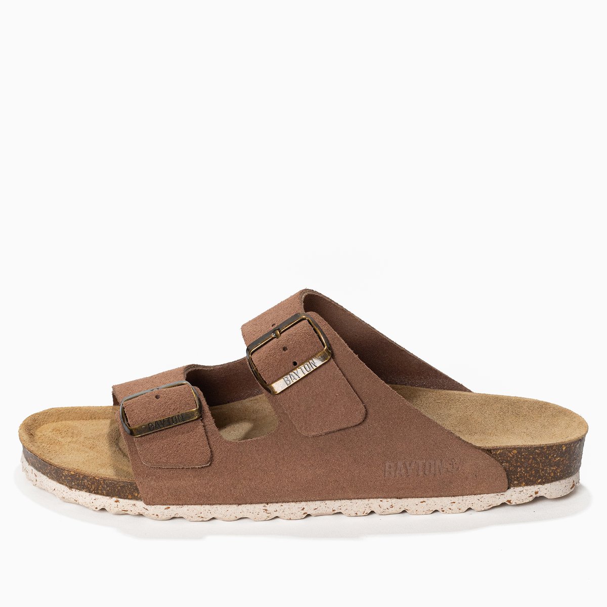 Sandales en cuir suédé ATLAS beige foncé, BAYTON