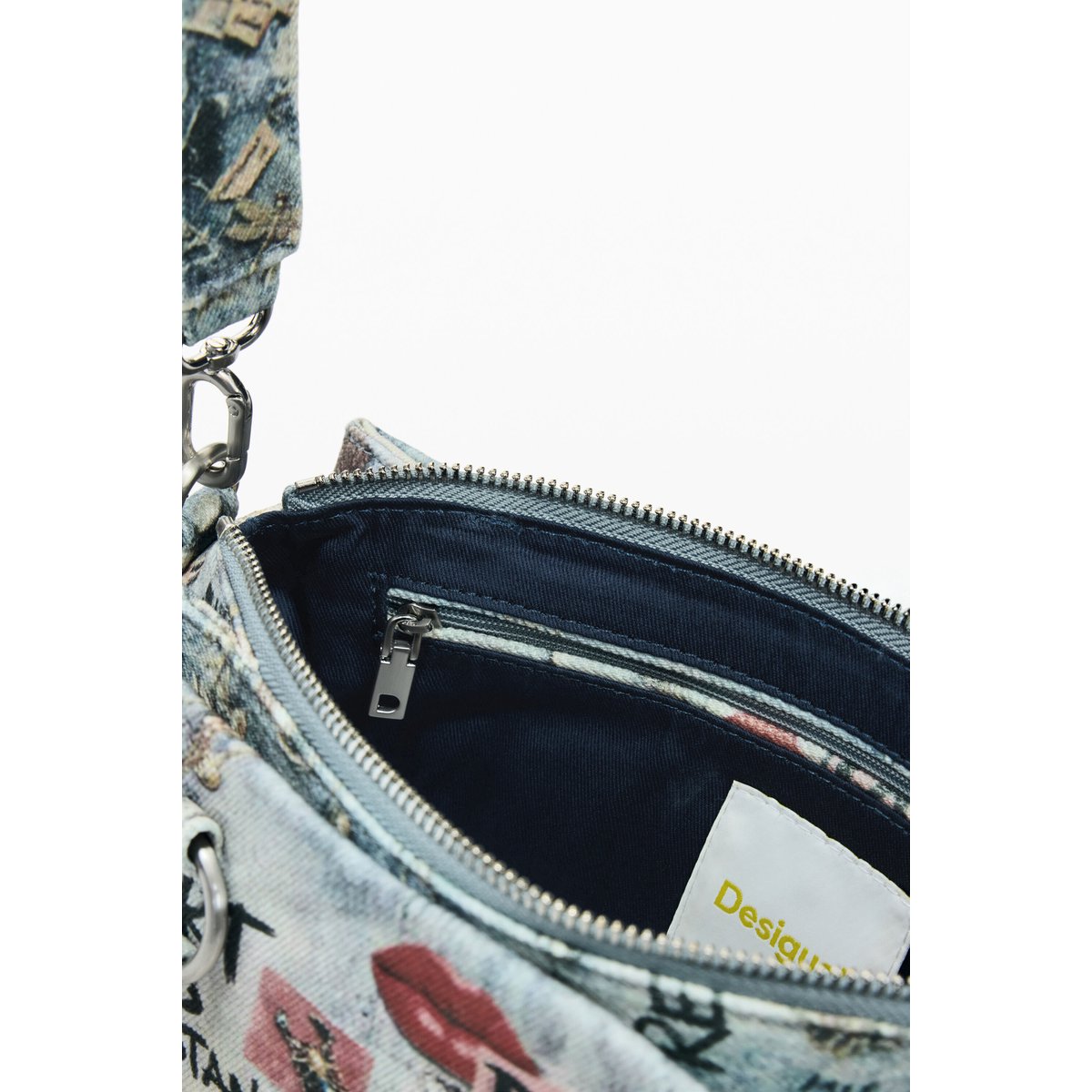 Sac imprimé moyen bleu clair, DESIGUAL