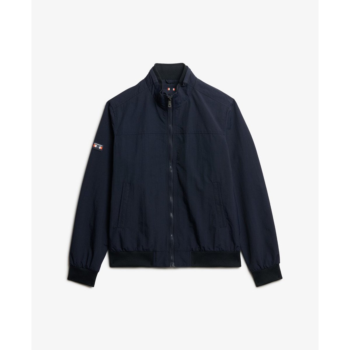 Blouson Harrington en nylon bleu marine éclipse, SUPERDRY