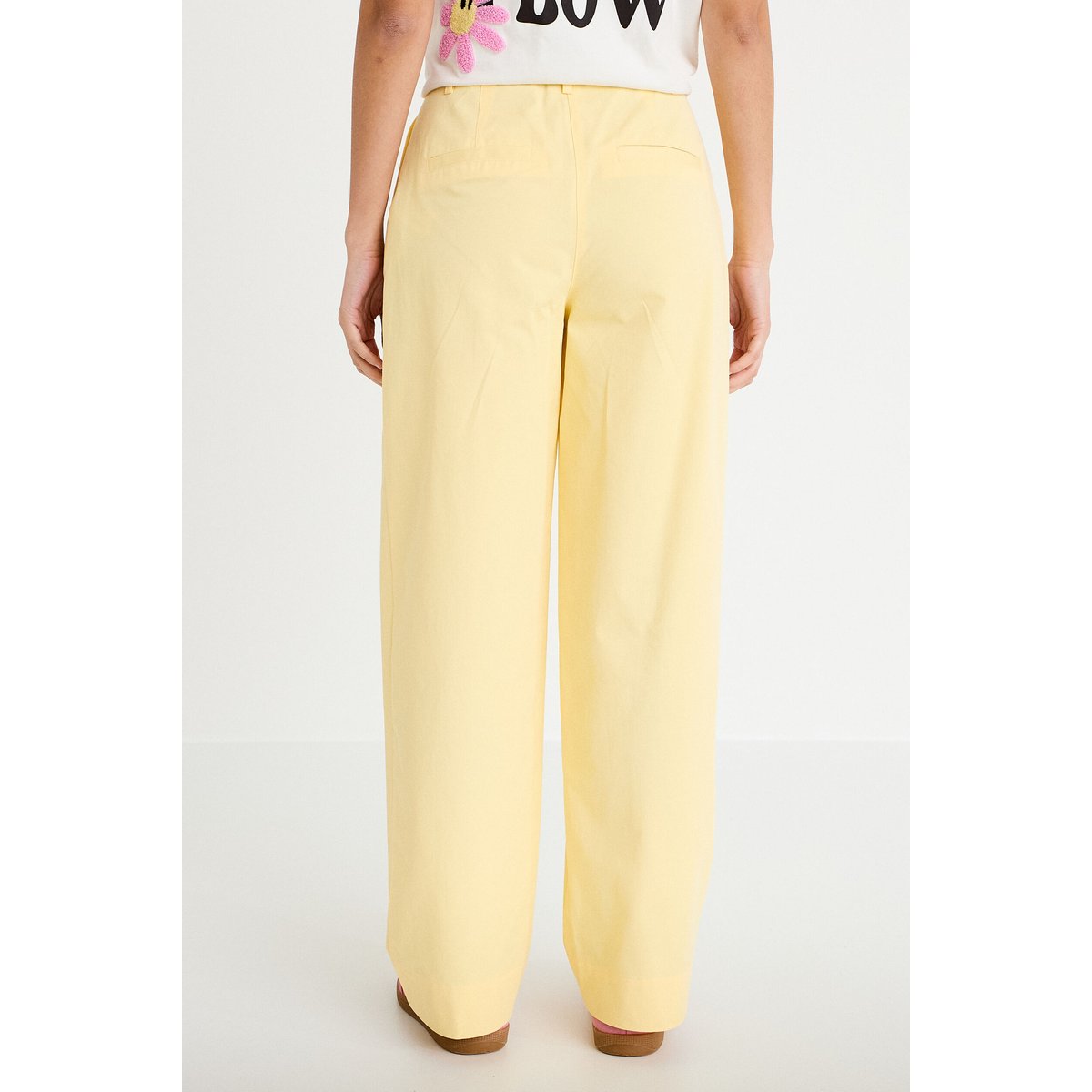 Pantalon large jaune clair, CACHE CACHE