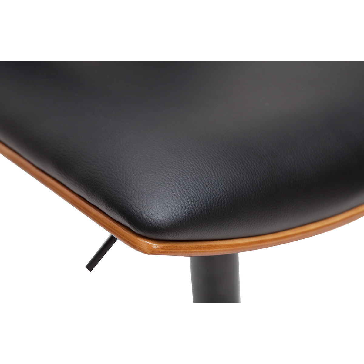 Tabouret de bar design réglable PANACH noyer / noir, MILIBOO