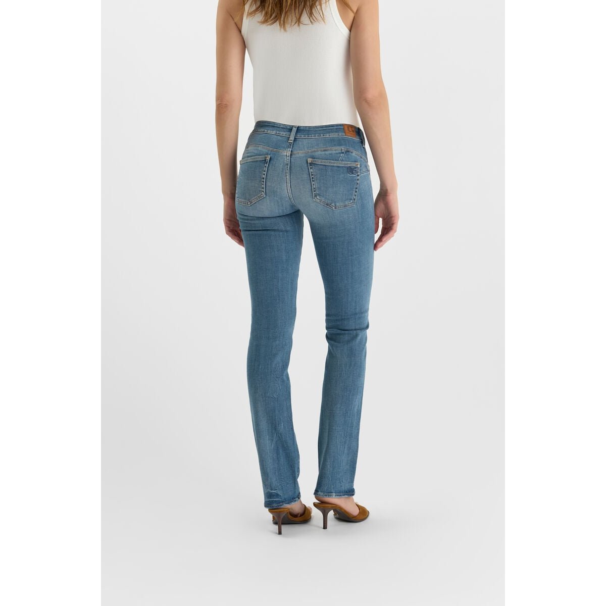 Jeans push-up droite PULP, longueur 34 blue, LE TEMPS DES CERISES