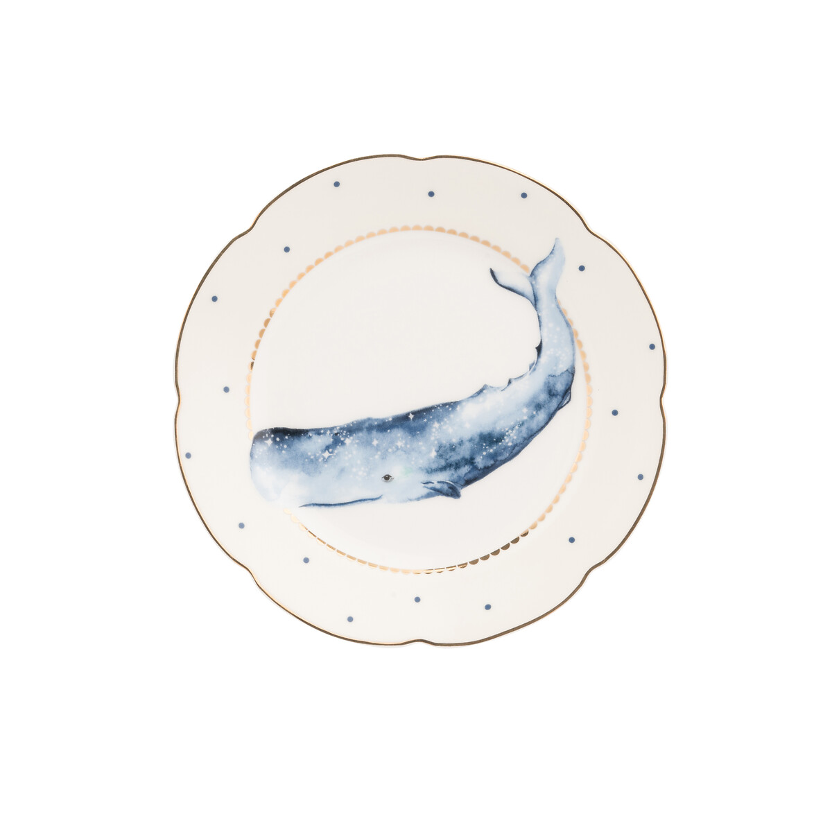 Set of 4 16cm Fishy Tea Plates multi-coloured, YVONNE ELLEN