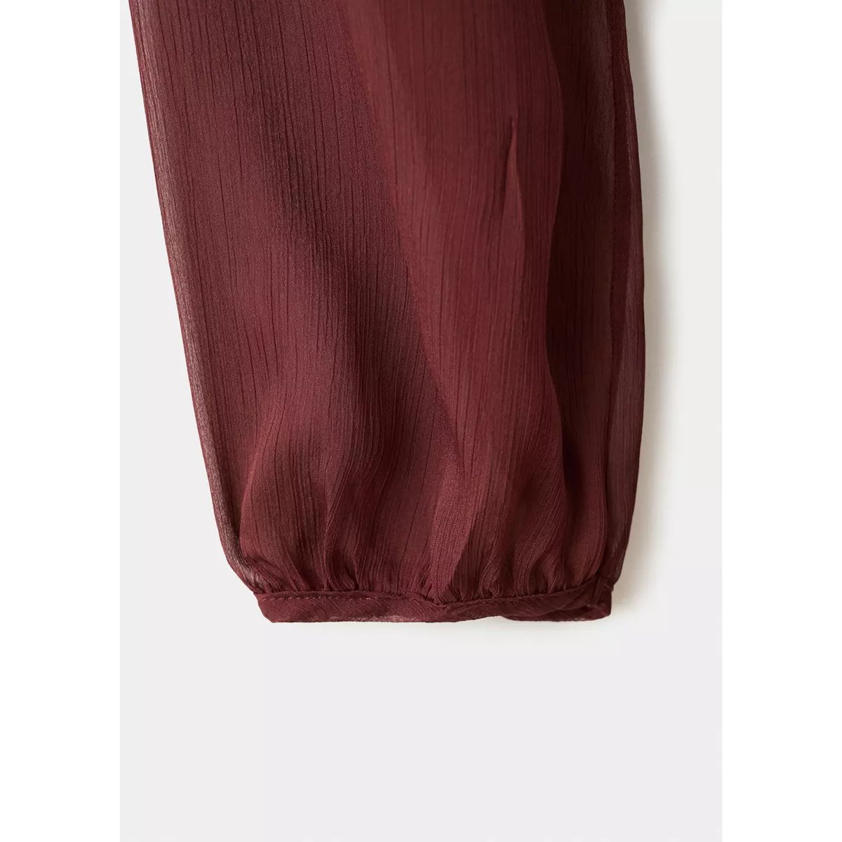 Robe manches bouffantes marron, MANGO