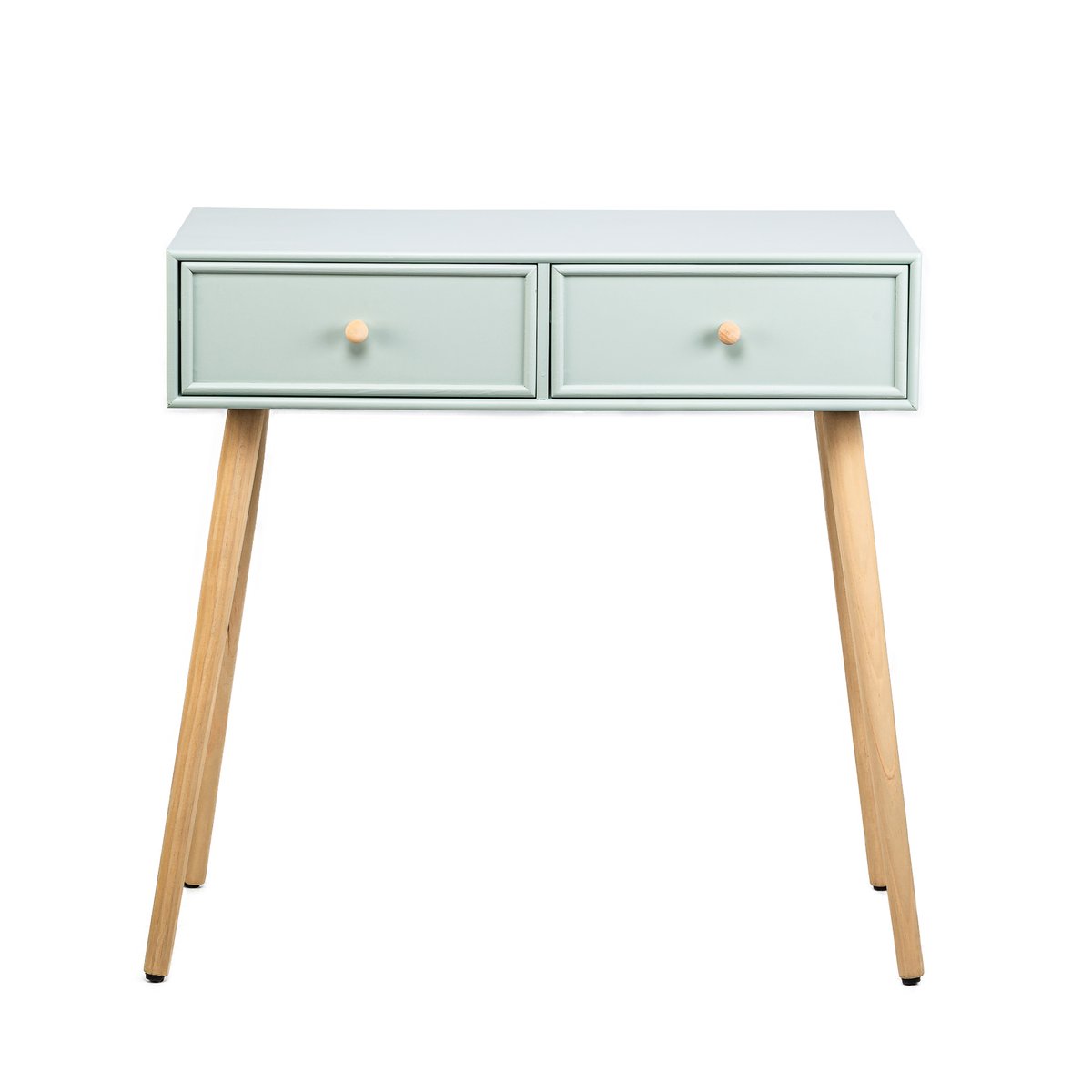Console 2 tiroirs, bois, NISHIO vert menthe, NORDLYS