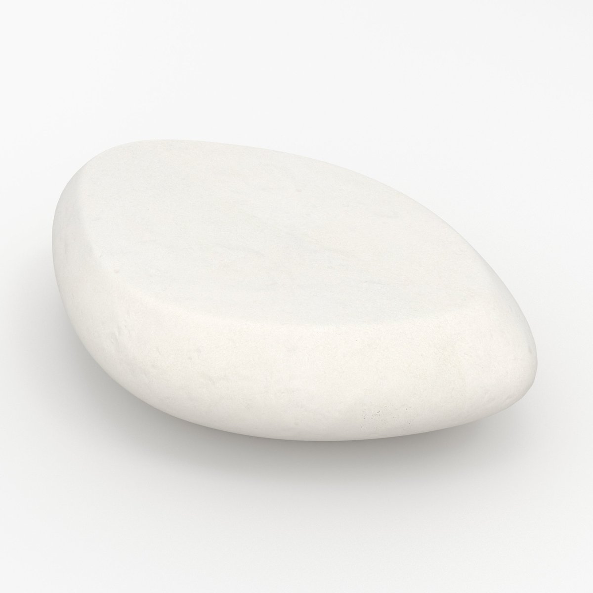 Table basse ovale en béton 105 cm - MAUI blanc, MAISON PAVANE