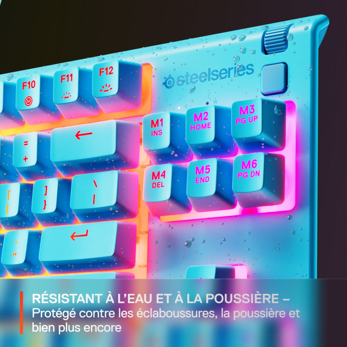 Clavier gamer Apex 3 TKL Aqua - FR couleur unique, STEELSERIES