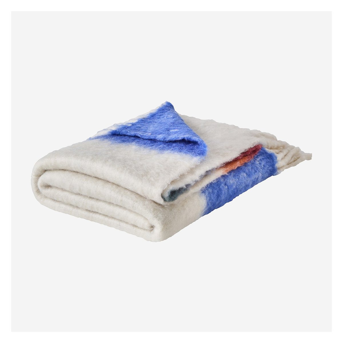 Plaid en laine BRUNA bordeaux, violet, HABITAT