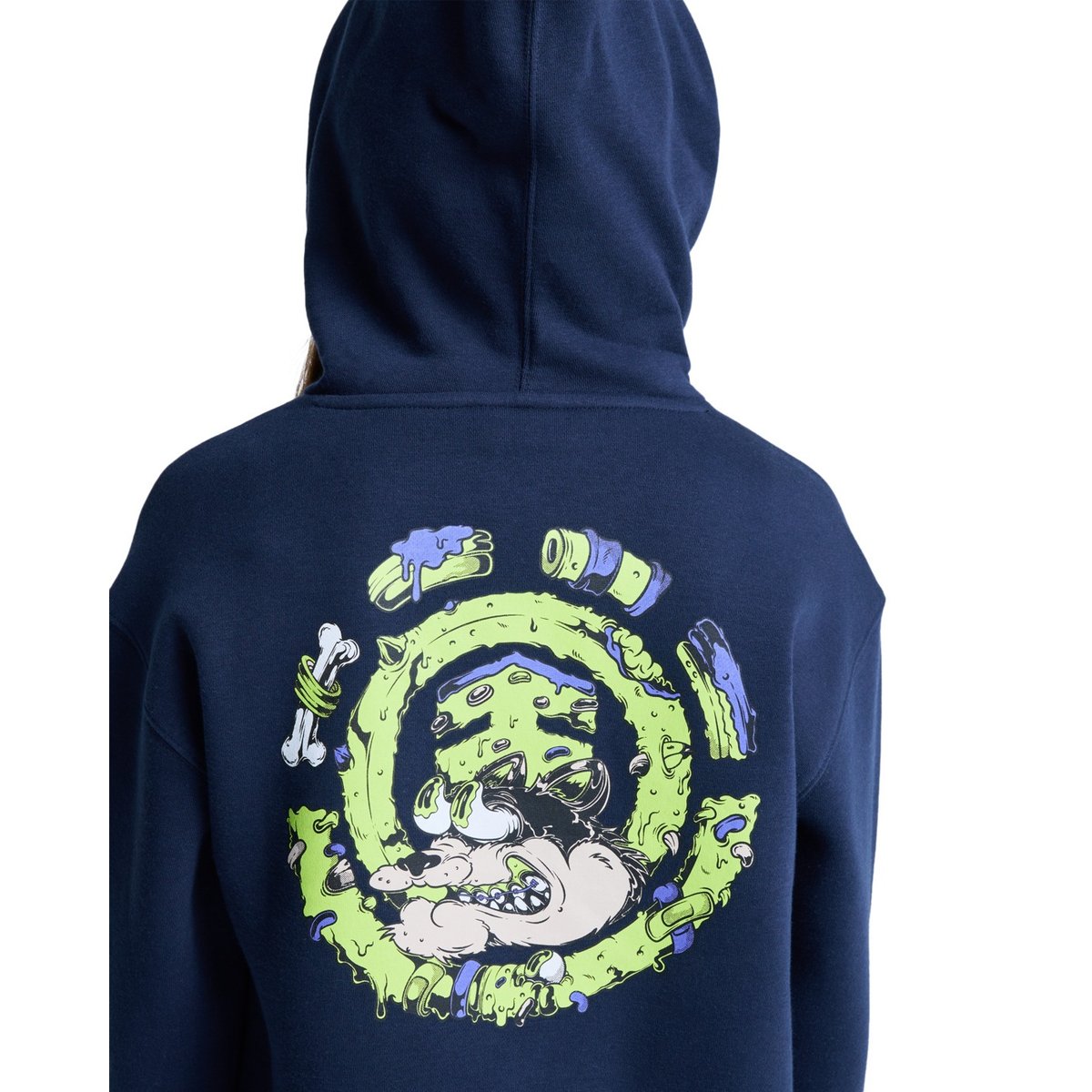 Sweat à capuche BAD DOGGIE PO Y bleu eclipse navy, ELEMENT