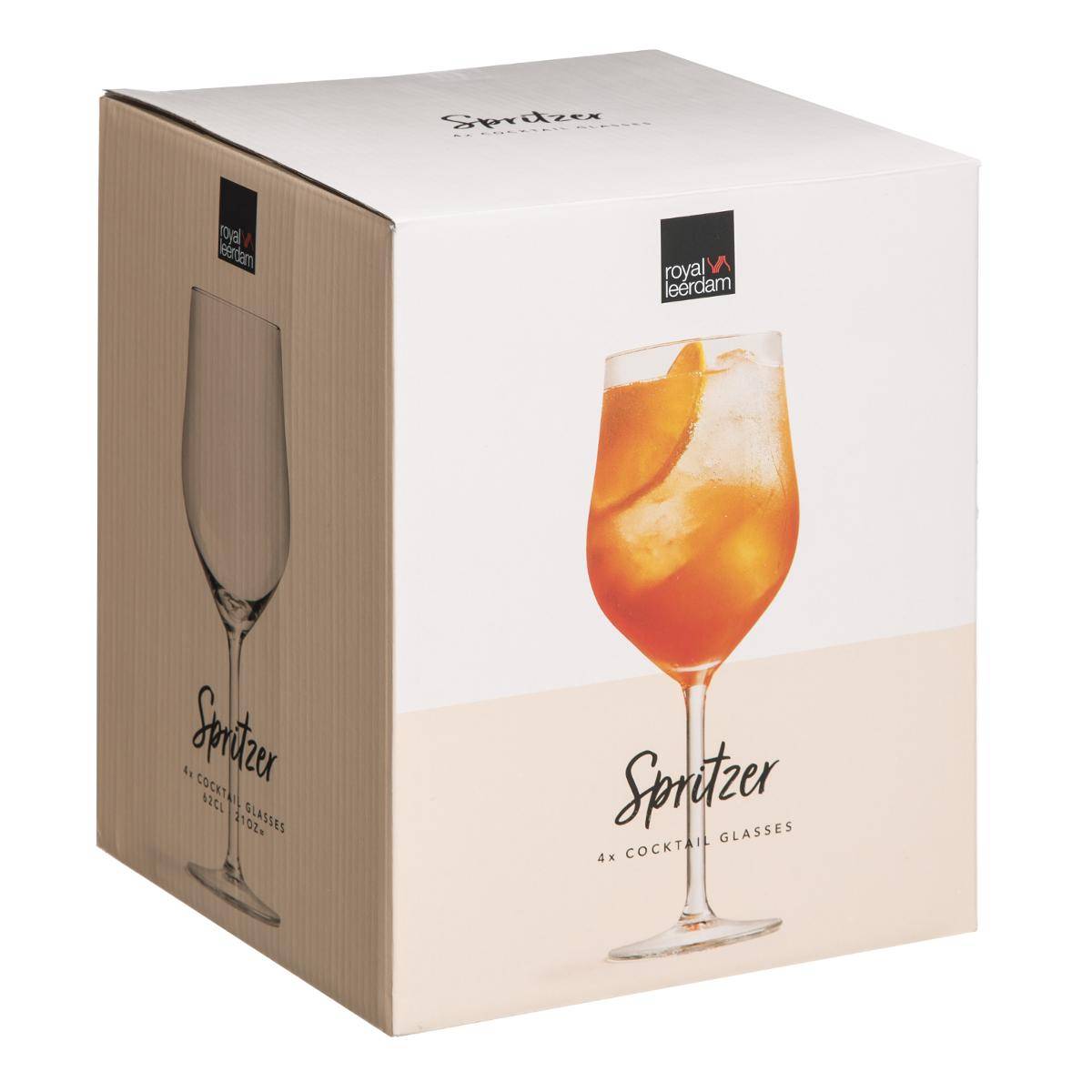 Lot de 4 verres à cocktail Spritzer en verre 62 cl SPRITZER transparent, SECRET DE GOURMET