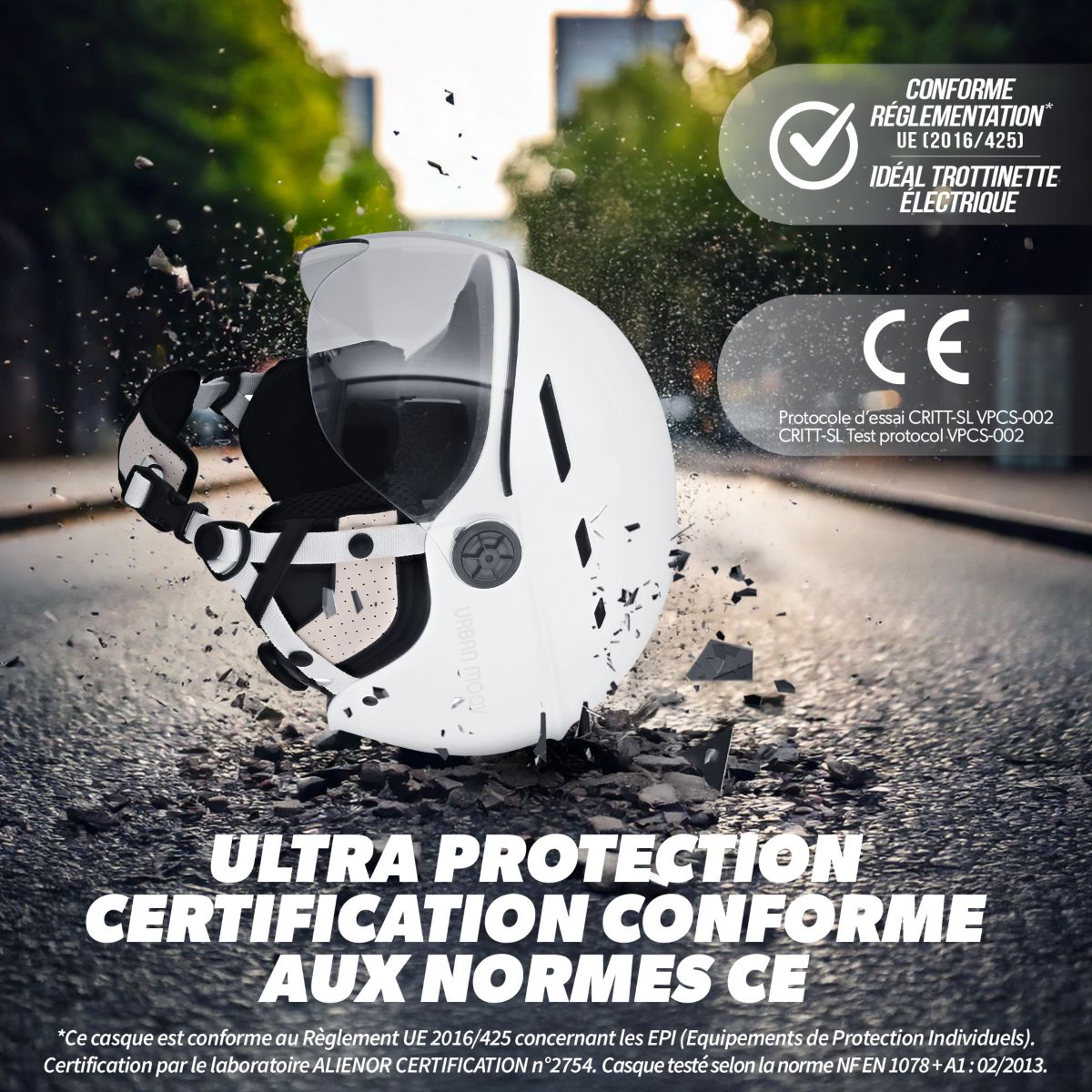 Casque trottinette Taille M - Blanc blanc, TNB