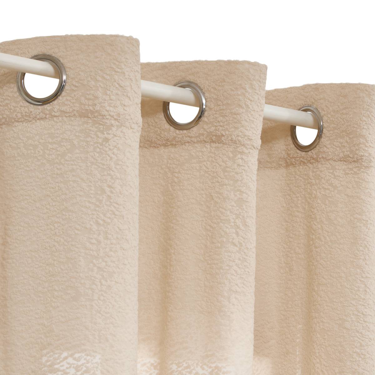 Voilage EYDA beige lin, ATMOSPHERA