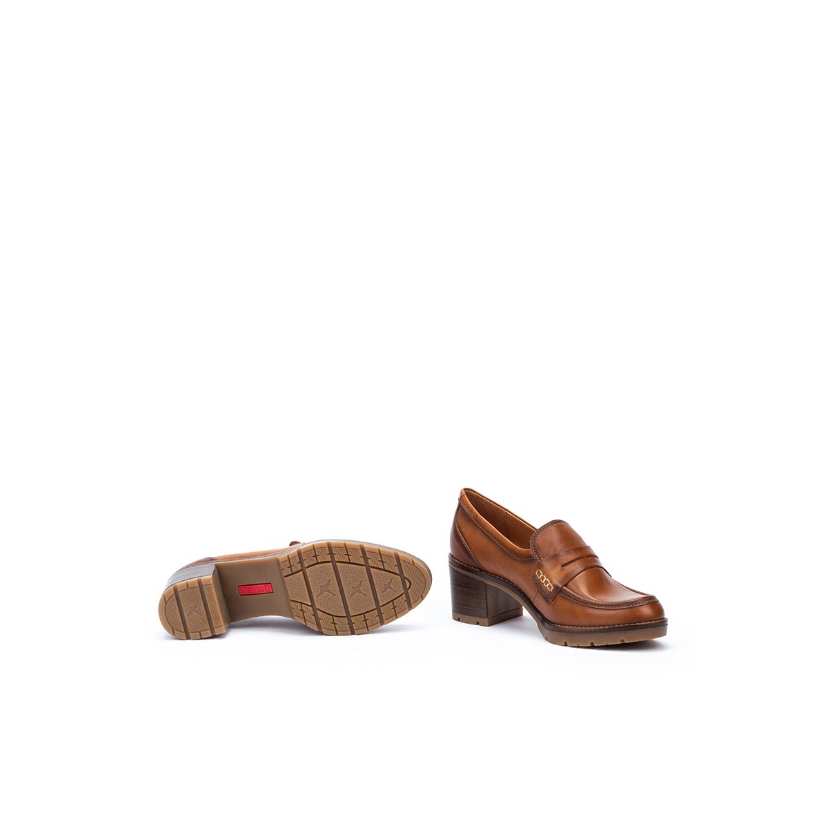 Chaussures à talon cuir Llanes brandy, PIKOLINOS